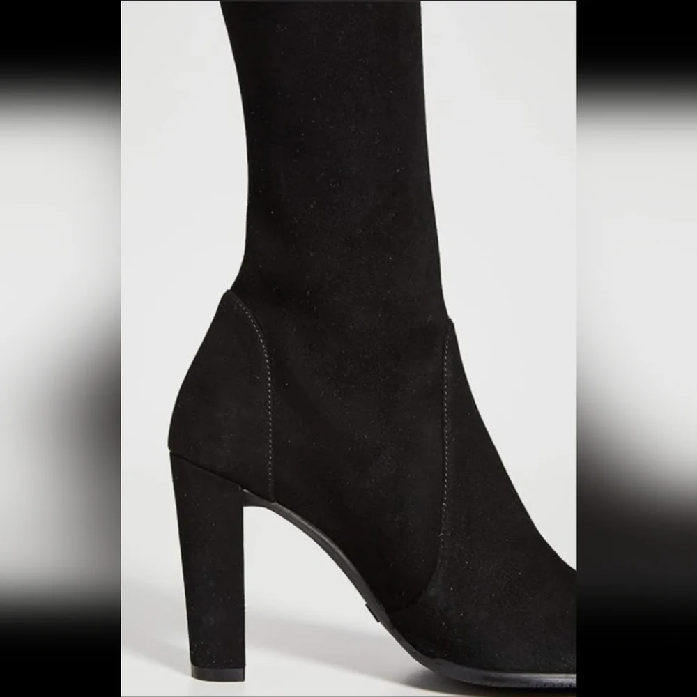 Stuart Weitzman Highland Black Boots Size 5.5 M Brand New - Picture 3 of 6